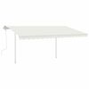 vidaXL Set Pali per Tenda da Sole Bianco 450x245 cm Ferro