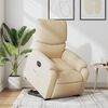 vidaXL Poltrona Alzapersona Reclinabile Elettrica Crema in Tessuto