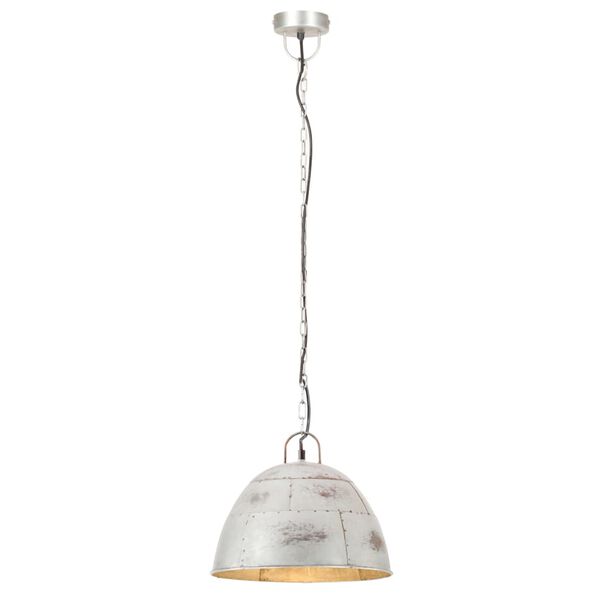 vidaXL Lampada a Sospensione Vintage 25 W Argento Rotonda 31 cm E27