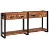 vidaXL Tavoli consolle 2 pz Multicolore 161 x 33 x 75 cm