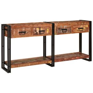 vidaXL Tavoli consolle 2 pz Multicolore 161 x 33 x 75 cm