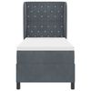 vidaXL Letto a molle con materasso Grigio scuro 200 x 80 cm Poliestere