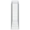 vidaXL Cesti Gabbioni ad Arco 13 pz 200x50x160/180 cm Ferro Zincato