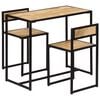 vidaXL Set per Sala da Pranzo 3 pz in Legno Massello di Mango