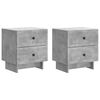 vidaXL Armadio da Notte 2 pz Grigio Cemento 43 x 34,5 x 47,5 cm