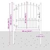 vidaXL Cancello della recinzione con punte Grigio 100 x 100 cm