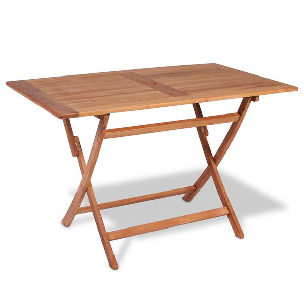 vidaXL Set da Pranzo da Esterno Pieghevole 5 pz Legno Massello di Teak