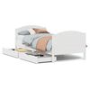 vidaXL Letto senza Materasso Bianco 75x190 in Legno Massello di Pino