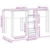 vidaXL Letto a Castello per Bambini Rovere Nero 100 x 200 cm