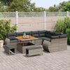 vidaXL Set Divano da Giardino 12 pcs Grigio polyrattan