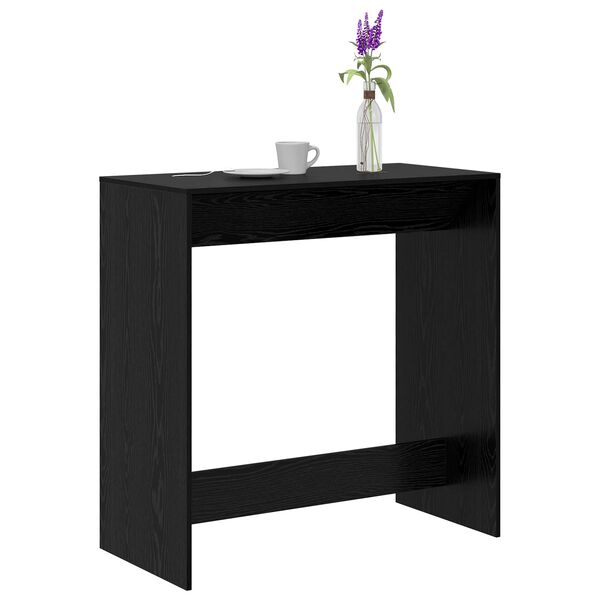 vidaXL Tavolo da bar Rovere Nero 102 x 50 x 103,5 cm Legno multistrato