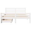 vidaXL Letto senza Materasso Bianco 160x200 cm Legno Massello di Pino