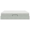 vidaXL Letto con contenitore e materasso Grigio chiaro 180 x 200 cm