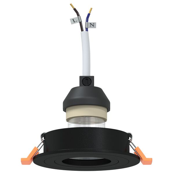 vidaXL Spotlight 12 pcs Nero 9 x 9 x 2 cm Alluminio