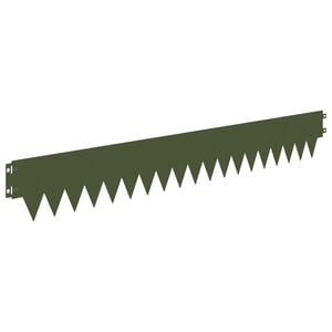 vidaXL Bordura per Prato 10 pcs 103 x 15 cm metallo Verde Oliva