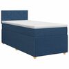 vidaXL Letto box spring con materasso Blu 100 x 200 cm Tessuto