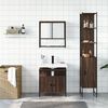 vidaXL Set Mobili da Bagno 3 pz Rovere Marrone in Legno Multistrato