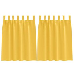 vidaXL Tende Blackout con Anelli 2 pcs Giallo senape 140 x 140 cm