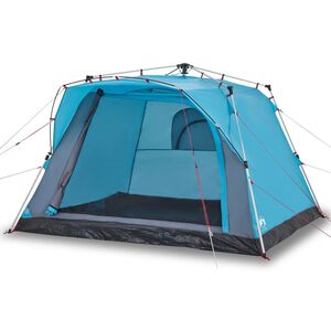 vidaXL Tenda da Campeggio Cabina 4 Persone Blu a Rilascio Rapido
