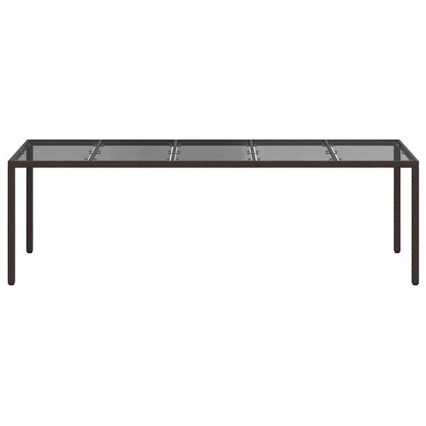 vidaXL Tavolo da Pranzo da Giardino Marrone 250 x 100 x 75 cm