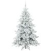 vidaXL Albero di Natale Artificiale con Rami Pieghevoli Bianco 180 cm