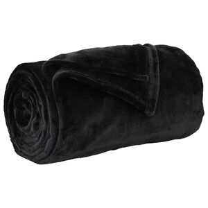 vidaXL Coperta Nero 130 x 150 cm Panno