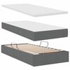 vidaXL Letto con contenitore e materasso Grigio scuro 100 x 200 cm