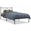 vidaXL Giroletto con Testiera in Metallo Nero 90x190 cm