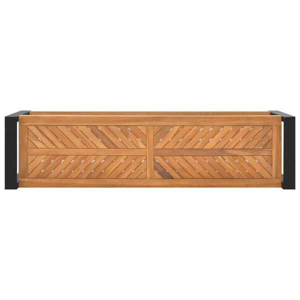 vidaXL Panca 120 cm in Legno Massello di Teak