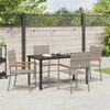 vidaXL Set da Pranzo per Giardino con cuscino 5 pcs Grigio polyrattan