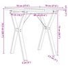 vidaXL Tavolo da Pranzo Telaio a Y 70x70x75,5 cm Legno Pino e Acciaio