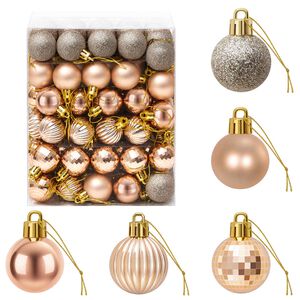 vidaXL Set di Palline di Natale 150 pz Oro rosa 3 cm Polistirolo
