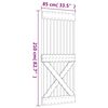 vidaXL Porta Scorrevole con Set Hardware 85x210 cm Legno Massello Pino