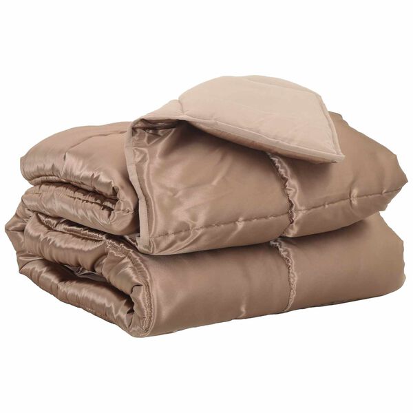 vidaXL Piumone Completo Annuale Oro 220 x 200 cm Satin e Micropile