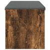 vidaXL Panca per ingresso con cuscino Rovere fum&eacute; 103 x 38 x 40 cm