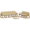 vidaXL Set di divani da esterno con cuscino 8 pcs Bianco e Beige