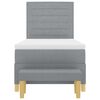 vidaXL Letto a molle con materasso Grigio chiaro 100 x 200 cm Tessuto