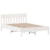 vidaXL Letto senza Materasso Bianco 160x200 cm Legno Massello di Pino