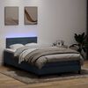 vidaXL Letto a Molle con Materasso e LED Grigio Scuro 120x220 cm Velluto