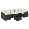 vidaXL Set Divani da Giardino con Cuscini 8 pz Nero in Polyrattan