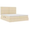 vidaXL Letto con Contenitore Crema 180 x 200 cm Pelle Sintetica
