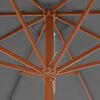 vidaXL Ombrellone da Esterni con Palo in Legno 300 cm Antracite