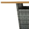 vidaXL Set Bar da Giardino 3 pz con Cuscini in Polyrattan Grigio
