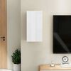 vidaXL Mobile Porta TV Bianco Lucido 30,5x30x60 cm Legno Multistrato