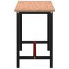 vidaXL Banco da Lavoro 180x55x81,5 cm Legno Massello Faggio e Metallo