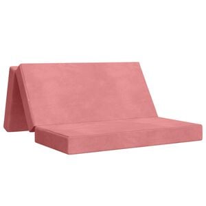 vidaXL Divano Letto Pieghevole 120 x 67 x 45 cm Rosa