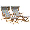 vidaXL Lettino 4 pcs 3 Posizione Legno di Eucalipto Massello