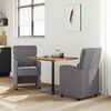 vidaXL Sedie da Pranzo con Ruote 2 pcs Grigio 58 x 65 x 98 cm