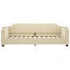 vidaXL Divano Letto con Letto Estraibile Crema 90x200 cm in Tessuto