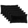 vidaXL Cuscino 6 pz HEERLEN Nero 40 x 80 cm Fleece PV